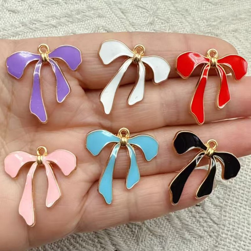 Bow Tie Pre Tied - 10pcs 나비 넥타이 금속 에나멜 참