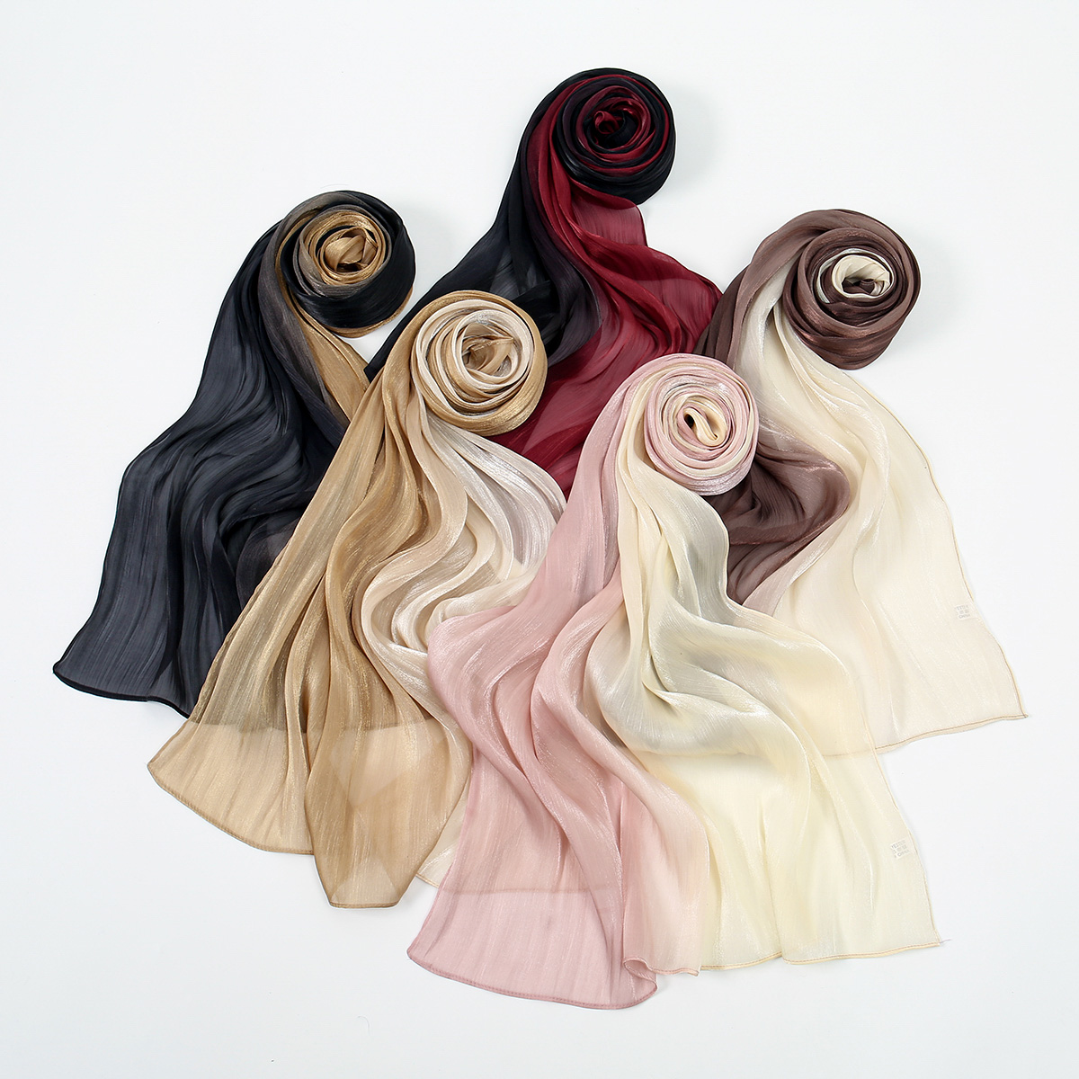 그라데이션 트윙클 실크 히잡 스카프 무슬림 여성 히잡  - Head Wrap Turban 리뷰 및 가격